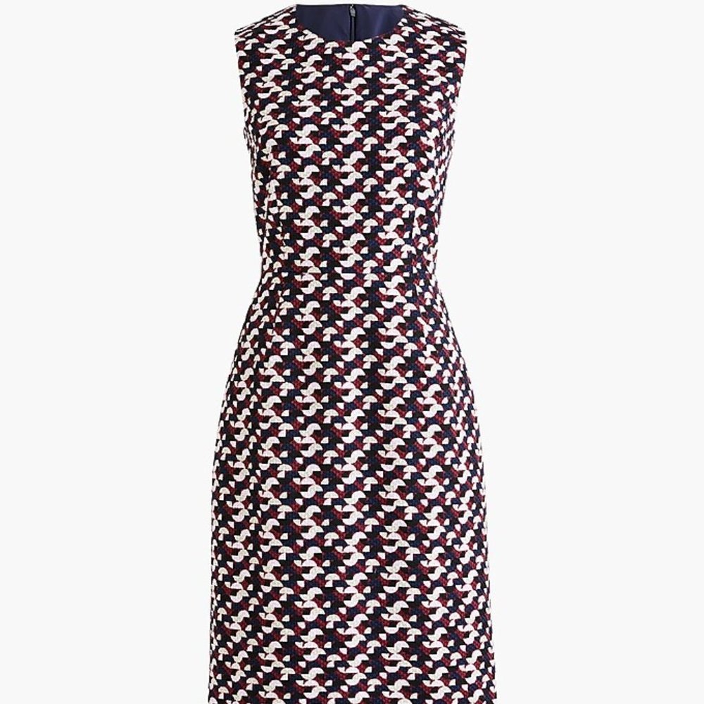 J Crew Portfolio dress in geometric print
